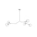 Chandelier Avenue Lighting HF8085-CH Fairfax Ave. 66"W 5-Light Chandelier in Matte Chrome/Clear Glass Avenue Lighting