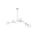Chandelier Avenue Lighting HF8085-CH Fairfax Ave. 66"W 5-Light Chandelier in Matte Chrome/Clear Glass Avenue Lighting