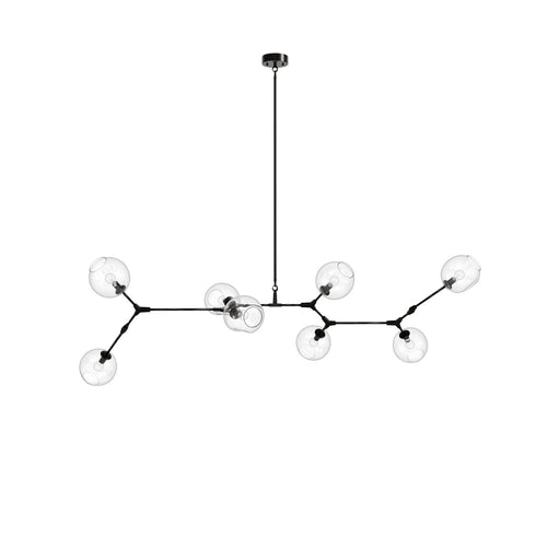Chandelier Avenue Lighting HF8088-DBZ Fairfax Ave. 78"W 8-Light Chandelier in Dark Bronze/Clear Glass Avenue Lighting