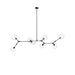 Chandelier Avenue Lighting HF8088-DBZ Fairfax Ave. 78"W 8-Light Chandelier in Dark Bronze/Clear Glass Avenue Lighting