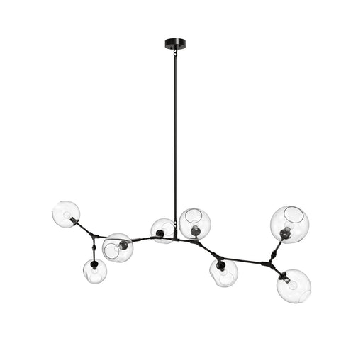 Chandelier Avenue Lighting HF8088-DBZ Fairfax Ave. 78"W 8-Light Chandelier in Dark Bronze/Clear Glass Avenue Lighting