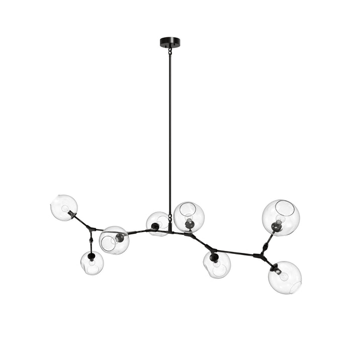 Chandelier Avenue Lighting HF8088-DBZ Fairfax Ave. 78"W 8-Light Chandelier in Dark Bronze/Clear Glass Avenue Lighting