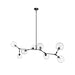 Chandelier Avenue Lighting HF8088-DBZ Fairfax Ave. 78"W 8-Light Chandelier in Dark Bronze/Clear Glass Avenue Lighting
