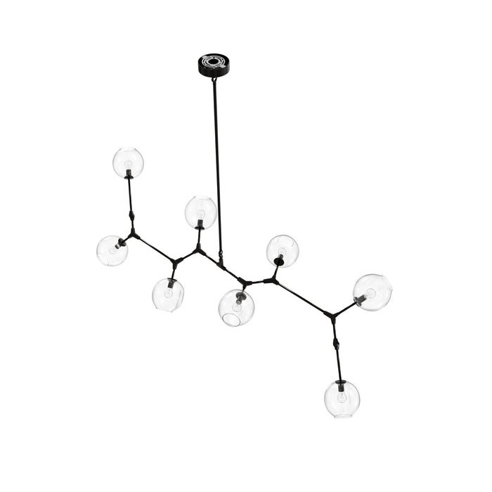 Chandelier Avenue Lighting HF8088-DBZ Fairfax Ave. 78"W 8-Light Chandelier in Dark Bronze/Clear Glass Avenue Lighting