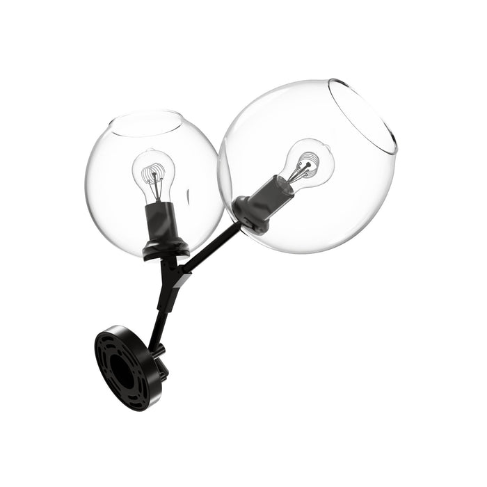 Wall Sconce Avenue Lighting HF8082-DBZ Fairfax Ave. 18"H 2-Light Wall Sconce in Dark Bronze/Clear Glass in Brushed Brass Avenue Lighting