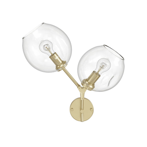 Wall Sconce Avenue Lighting HF8082-BB Fairfax Ave. 18"H 2-Light Wall Sconce in Brushed Brass/Clear Glass Avenue Lighting