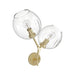 Wall Sconce Avenue Lighting HF8082-BB Fairfax Ave. 18"H 2-Light Wall Sconce in Brushed Brass/Clear Glass Avenue Lighting