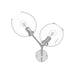 Wall Sconce Avenue Lighting HF8082-CH Fairfax Ave. 18"H 2-Light Wall Sconce in Matte Chrome/Clear Glass in Brushed Brass Avenue Lighting