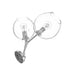 Wall Sconce Avenue Lighting HF8082-CH Fairfax Ave. 18"H 2-Light Wall Sconce in Matte Chrome/Clear Glass in Brushed Brass Avenue Lighting