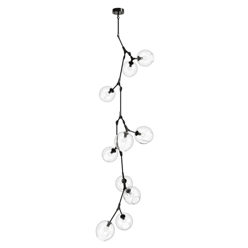 Chandelier Avenue Lighting HF8080-DBZ Fairfax Ave. 10-Light 26"W Chandelier in Dark Bronze/Clear Glass Avenue Lighting