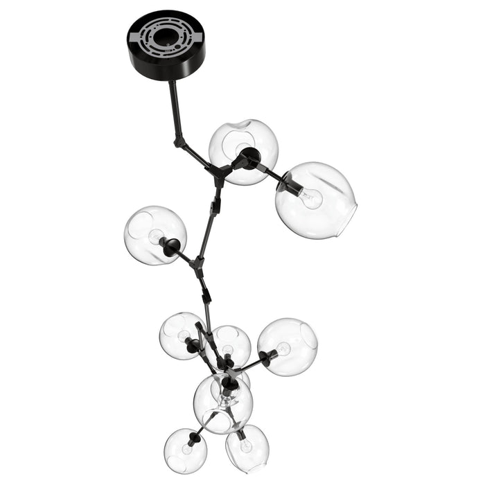 Chandelier Avenue Lighting HF8080-DBZ Fairfax Ave. 10-Light 26"W Chandelier in Dark Bronze/Clear Glass Avenue Lighting