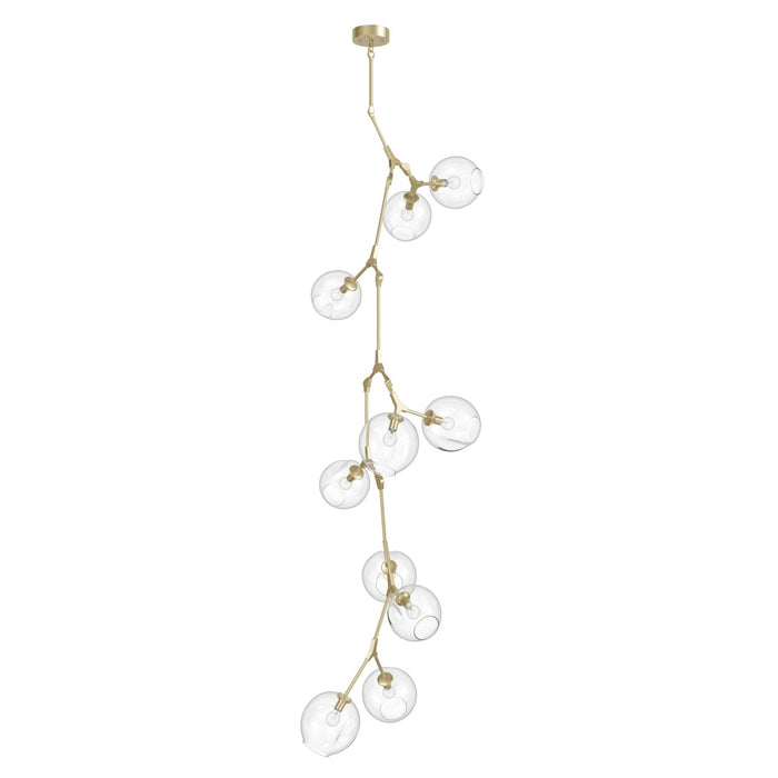 Chandelier Avenue Lighting HF8080-BB Fairfax Ave. 10-Light 26"W Chandelier in Brushed Brass/Clear Glass Avenue Lighting