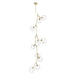 Chandelier Avenue Lighting HF8080-BB Fairfax Ave. 10-Light 26"W Chandelier in Brushed Brass/Clear Glass Avenue Lighting
