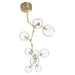 Chandelier Avenue Lighting HF8080-BB Fairfax Ave. 10-Light 26"W Chandelier in Brushed Brass/Clear Glass Avenue Lighting