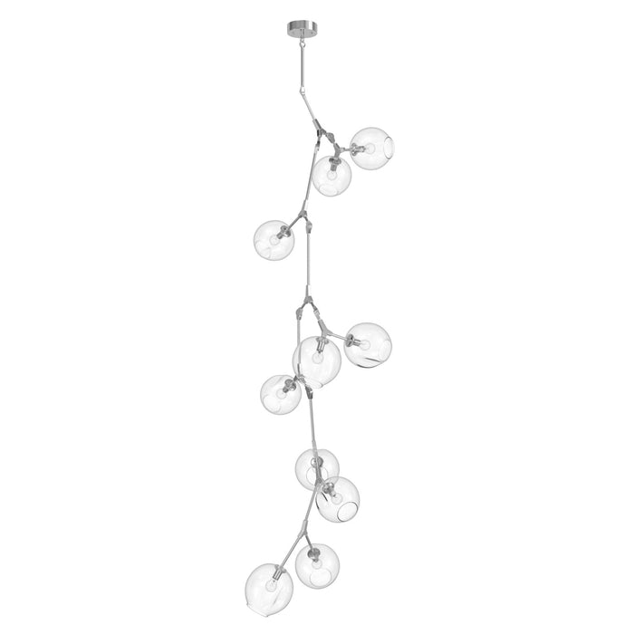 Chandelier Avenue Lighting HF8080-CH Fairfax Ave. 10-Light 26"W Chandelier in Matte Chrome/Clear Glass Avenue Lighting