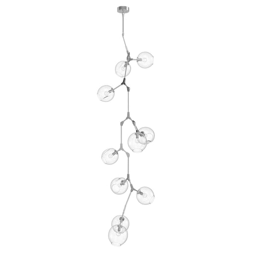 Chandelier Avenue Lighting HF8080-CH Fairfax Ave. 10-Light 26"W Chandelier in Matte Chrome/Clear Glass Avenue Lighting