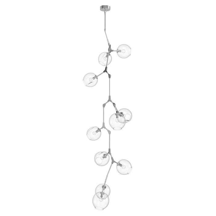 Chandelier Avenue Lighting HF8080-CH Fairfax Ave. 10-Light 26"W Chandelier in Matte Chrome/Clear Glass Avenue Lighting