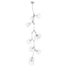Chandelier Avenue Lighting HF8080-CH Fairfax Ave. 10-Light 26"W Chandelier in Matte Chrome/Clear Glass Avenue Lighting