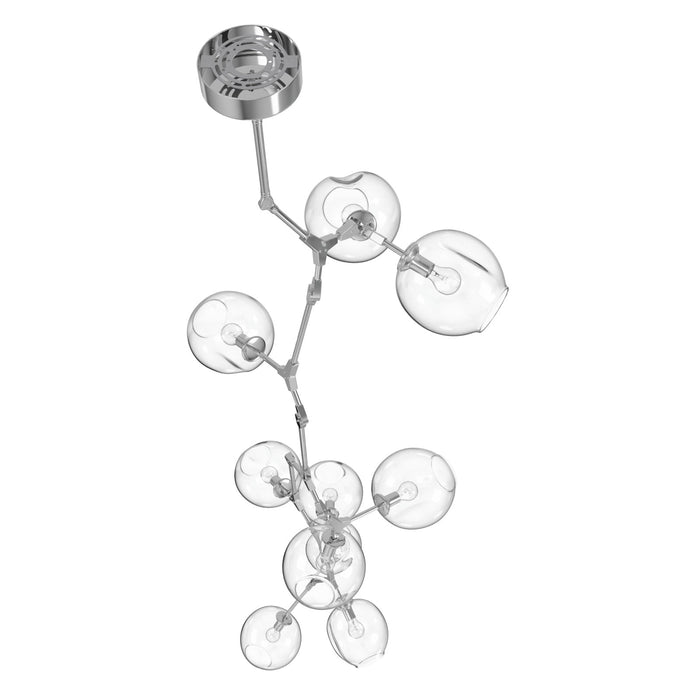 Chandelier Avenue Lighting HF8080-CH Fairfax Ave. 10-Light 26"W Chandelier in Matte Chrome/Clear Glass Avenue Lighting