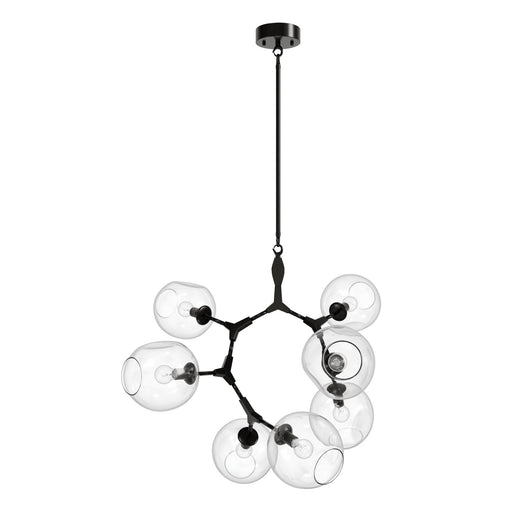 Chandelier Avenue Lighting HF8070-DBZ Fairfax Ave. 7-Light 30"W Chandelier in Dark Bronze/Clear Glass Avenue Lighting