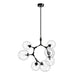 Chandelier Avenue Lighting HF8070-DBZ Fairfax Ave. 7-Light 30"W Chandelier in Dark Bronze/Clear Glass Avenue Lighting