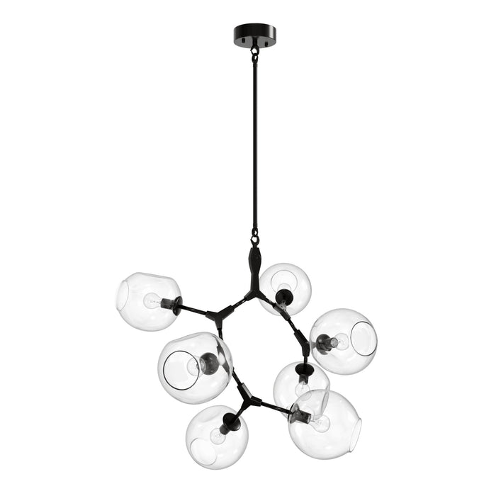 Chandelier Avenue Lighting HF8070-DBZ Fairfax Ave. 7-Light 30"W Chandelier in Dark Bronze/Clear Glass Avenue Lighting