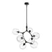 Chandelier Avenue Lighting HF8070-DBZ Fairfax Ave. 7-Light 30"W Chandelier in Dark Bronze/Clear Glass Avenue Lighting