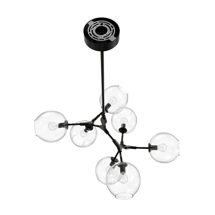 Chandelier Avenue Lighting HF8070-DBZ Fairfax Ave. 7-Light 30"W Chandelier in Dark Bronze/Clear Glass Avenue Lighting
