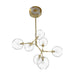 Chandelier Avenue Lighting HF8070-BB Fairfax Ave. 7-Light 30"W Chandelier in Brushed Brass/Clear Glass Avenue Lighting