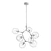 Chandelier Avenue Lighting HF8070-CH Fairfax Ave. 7-Light 30"W Chandelier in Chrome/Clear Glass in Matte Chrome Avenue Lighting