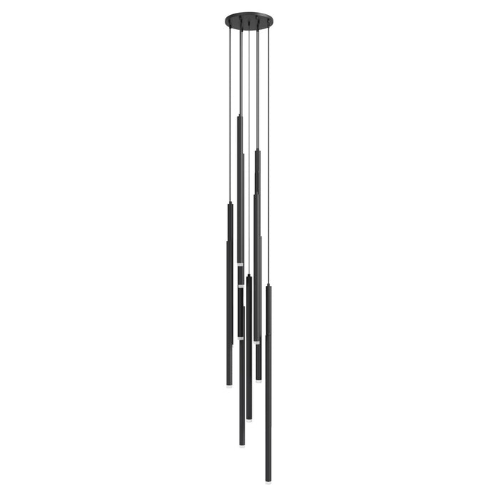 Multi-Light Pendant Avenue Lighting HF2801-BLK Filmore Ave. Filmore 13-Light 17"W Pendant in Black Avenue Lighting