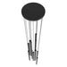 Multi-Light Pendant Avenue Lighting HF2801-BLK Filmore Ave. Filmore 13-Light 17"W Pendant in Black Avenue Lighting