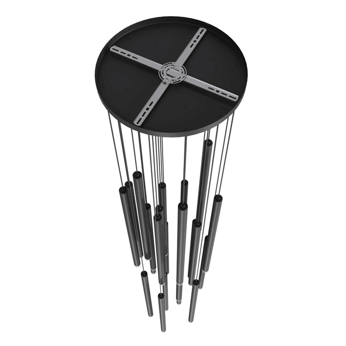Multi-Light Pendant Avenue Lighting HF2800-BLK Filmore Ave. Filmore 25-Light 24"W Round Pendant in Black Avenue Lighting