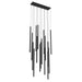 Multi-Light Pendant Avenue Lighting HF2802-BLK Filmore Ave. Filmore 17-Light 47"W Pendant in Black Avenue Lighting