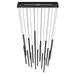 Multi-Light Pendant Avenue Lighting HF2802-BLK Filmore Ave. Filmore 17-Light 47"W Pendant in Black Avenue Lighting