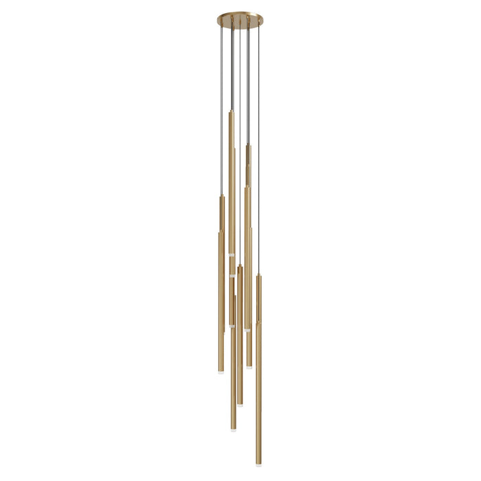 Multi-Light Pendant Avenue Lighting HF2801-AB Filmore Ave. Filmore 13-Light 17"W Pendant in Aged Brass Avenue Lighting