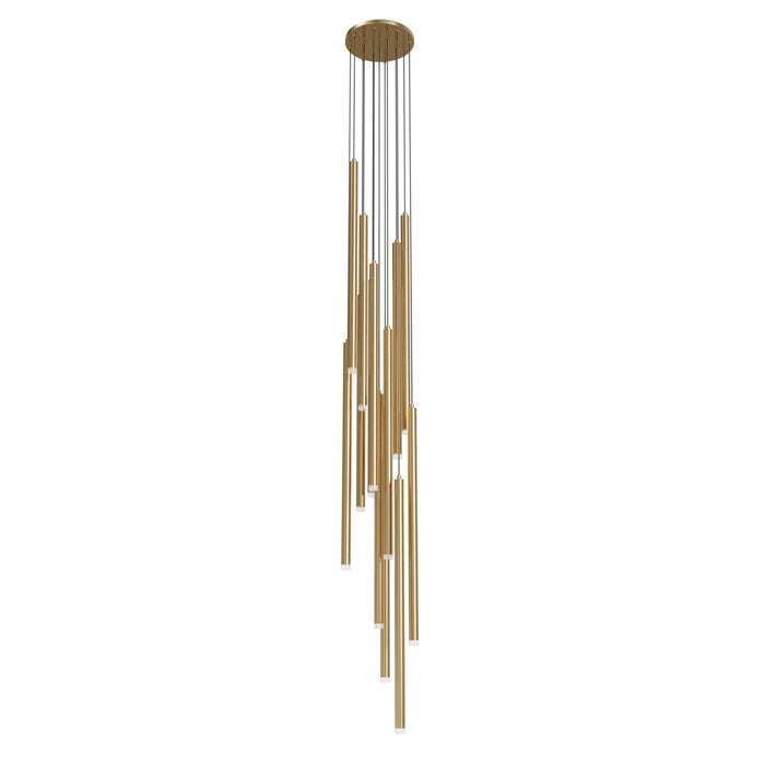 Multi-Light Pendant Avenue Lighting HF2801-AB Filmore Ave. Filmore 13-Light 17"W Pendant in Aged Brass Avenue Lighting