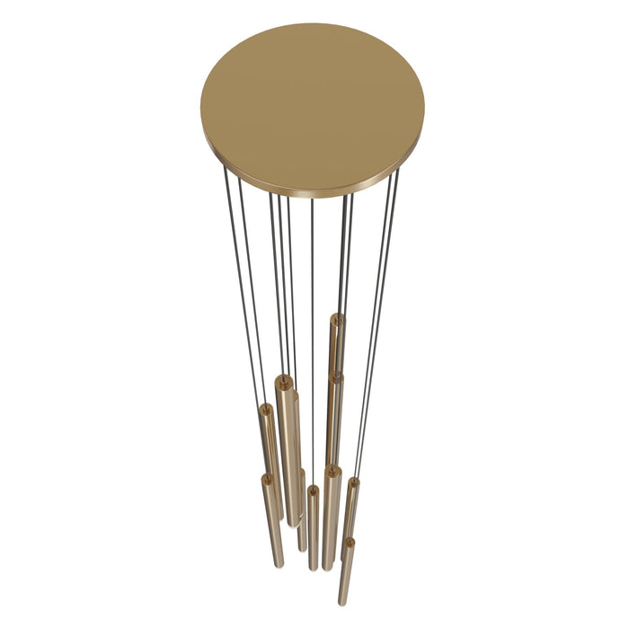 Multi-Light Pendant Avenue Lighting HF2801-AB Filmore Ave. Filmore 13-Light 17"W Pendant in Aged Brass Avenue Lighting