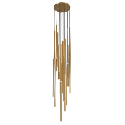 Multi-Light Pendant Avenue Lighting HF2800-AB Filmore Ave. Filmore 25-Light 24"W Round Pendant in Aged Brass Avenue Lighting
