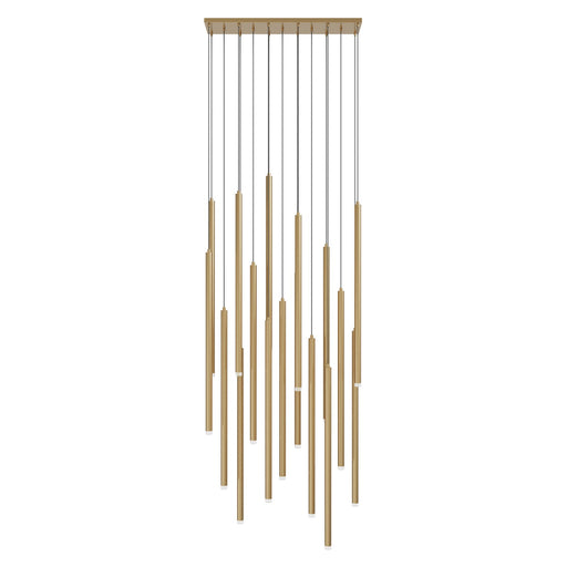 Multi-Light Pendant Avenue Lighting HF2802-AB Filmore Ave. Filmore 17-Light 47"W Pendant in Aged Brass Avenue Lighting