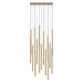 Multi-Light Pendant Avenue Lighting HF2802-AB Filmore Ave. Filmore 17-Light 47"W Pendant in Aged Brass Avenue Lighting