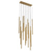 Multi-Light Pendant Avenue Lighting HF2802-AB Filmore Ave. Filmore 17-Light 47"W Pendant in Aged Brass Avenue Lighting