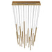 Multi-Light Pendant Avenue Lighting HF2802-AB Filmore Ave. Filmore 17-Light 47"W Pendant in Aged Brass Avenue Lighting