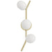 Wall Sconce Avenue Lighting HF4803-WHT Hampton 3-Light 22"H Wall Sconce Brass/White Glass in Brushed Brass Avenue Lighting