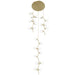 Multi-Light Pendant Avenue Lighting HF4824-CLR Hampton 24-Light 26"W Pendant in Brass/Clear Glass in Brushed Brass With Clear Glass Avenue Lighting