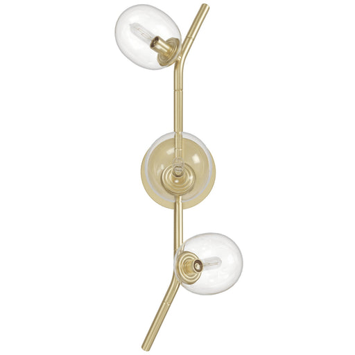 Wall Sconce Avenue Lighting HF4803-CLR Hampton 3-Light 22"H Wall Sconce in Brushed Brass Avenue Lighting