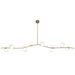 Chandelier Avenue Lighting HF4810-CLR Hampton 10-Light 78"W Chandelier Brass/Clear Glass in Brushed Brass With Clear Glass Avenue Lighting