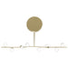 Chandelier Avenue Lighting HF4810-CLR Hampton 10-Light 78"W Chandelier Brass/Clear Glass in Brushed Brass With Clear Glass Avenue Lighting