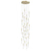 Multi-Light Pendant Avenue Lighting HF2031-BOA-BB Main St. Main Street 31-Light 30"W Pendant in Brushed Brass/Studded Crystals Avenue Lighting