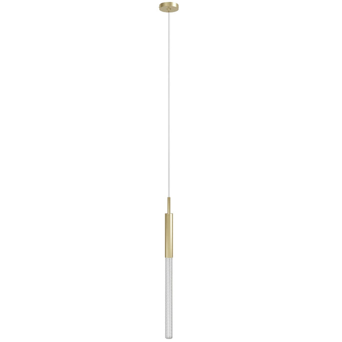 Pendant Light Avenue Lighting HF2020-BOA-BB Main St. Main Street 1-Light 2"W Mini Pendant in Brushed Brass/Studded Crystal Avenue Lighting